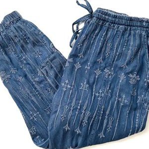 Johnny Was Embroidered Peter &  Greta Joggers